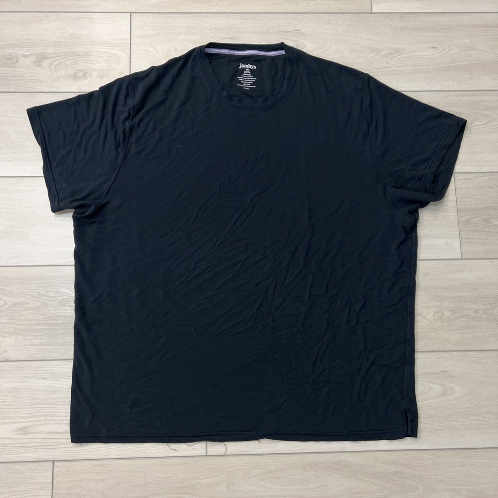 Jambys Unisex JamTee Black Short‎ Sleeve Stretch Comfort Lounge Size 3XL